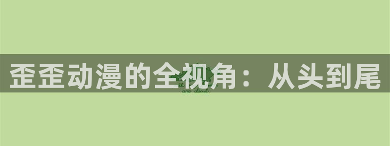 动漫天堂免费版：歪歪动漫的全视角：从头到尾